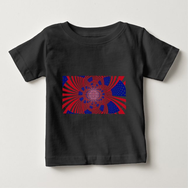 Beautiful Amazing United States Flag Kaleidoscope  Baby T-Shirt (Front)