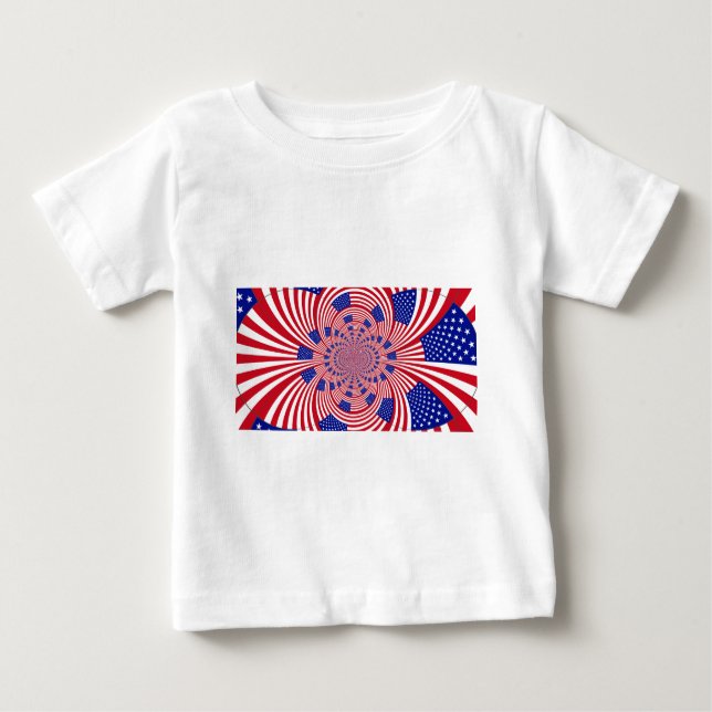 Beautiful Amazing United States Flag Kaleidoscope  Baby T-Shirt (Front)