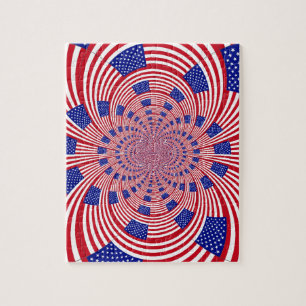 Beautiful Amazing United States Flag Kaleidoscope  Jigsaw Puzzle