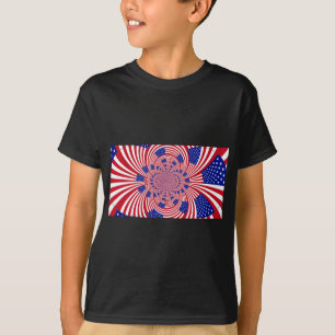 Beautiful Amazing United States Flag Kaleidoscope  T-Shirt
