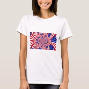 Beautiful Amazing United States Flag Kaleidoscope  T-Shirt
