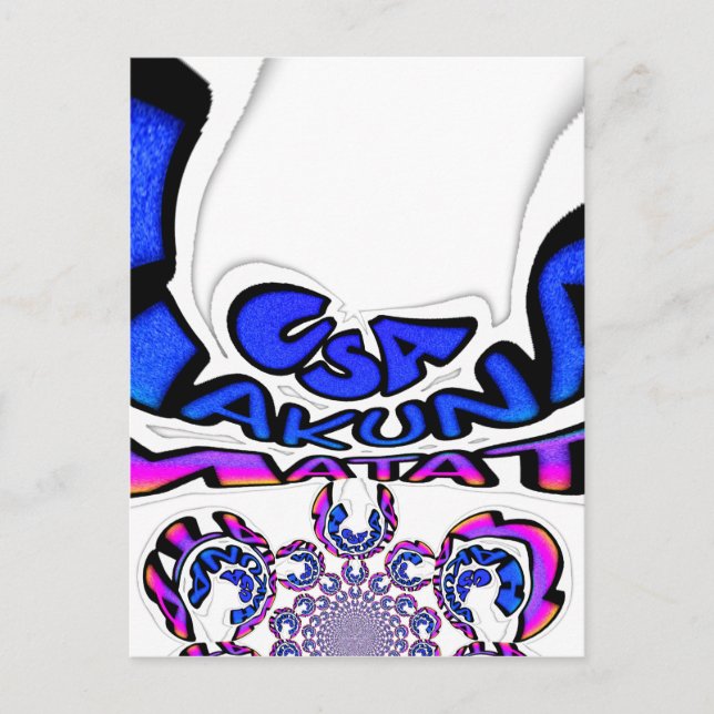 Beautiful Amazing USA Fun Text Art Pattern Design Postcard (Front)