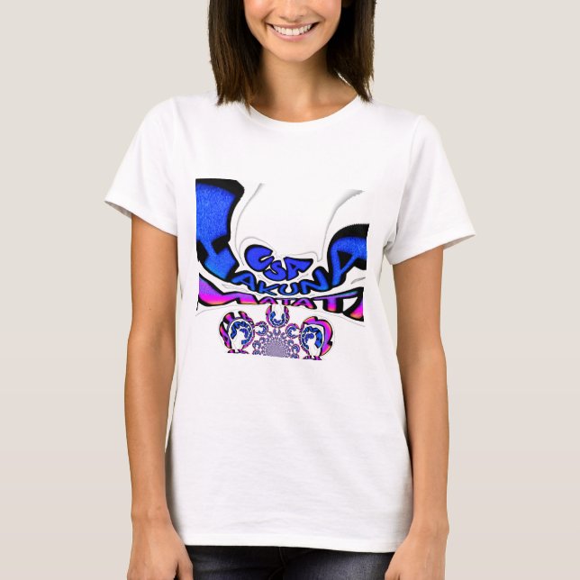 Beautiful Amazing USA Fun Text Art Pattern Design T-Shirt (Front)