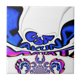 Beautiful Amazing USA Fun Text Art Pattern Design Tile