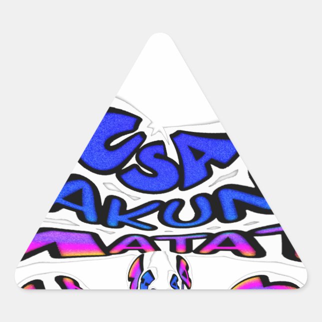 Beautiful Amazing USA Fun Text Art Pattern Design Triangle Sticker (Front)