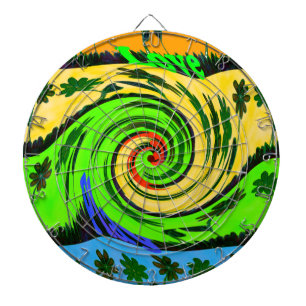 Beautiful Amazing Wavy Summer Wave Floral Colours Dartboard
