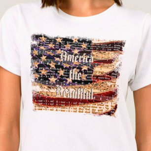 Beautiful America- Patriotic Women's  T-Shirt
