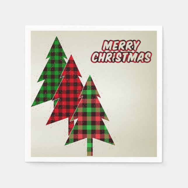 Beautiful, Amezing Christmas Tree Napkin (Front)