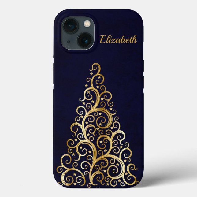 Beautiful, Amezing, Gold Christmas Tree Case-Mate iPhone Case (Back)