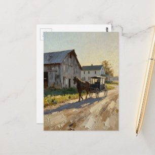 Beautiful Amish Horse and Buggy Postcard
