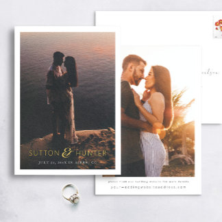 Beautiful Ampersand Modern Photo Save the Date