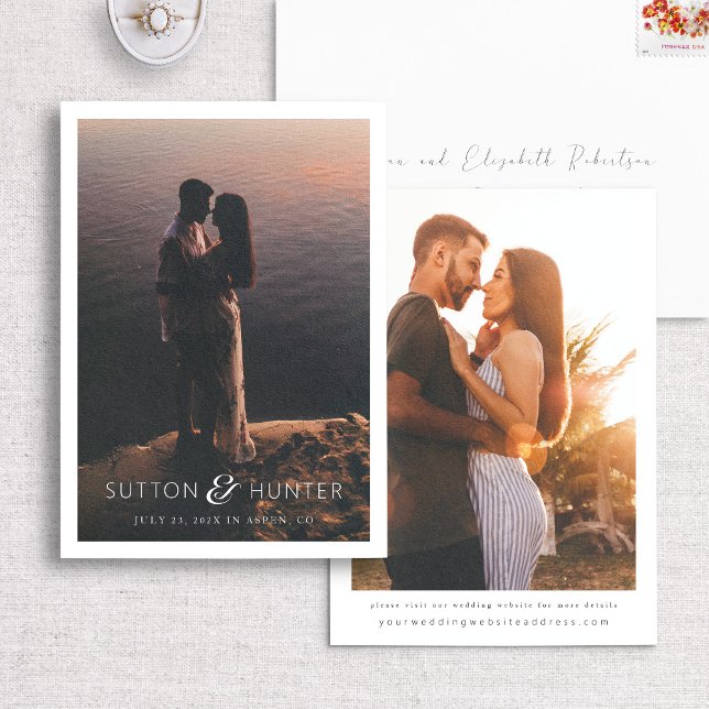 Beautiful Ampersand Modern Photo Save the Date Invitation (Creator Uploaded)