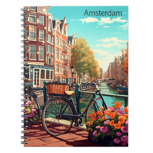 Beautiful Amsterdam Netherlands Canal City Notebook