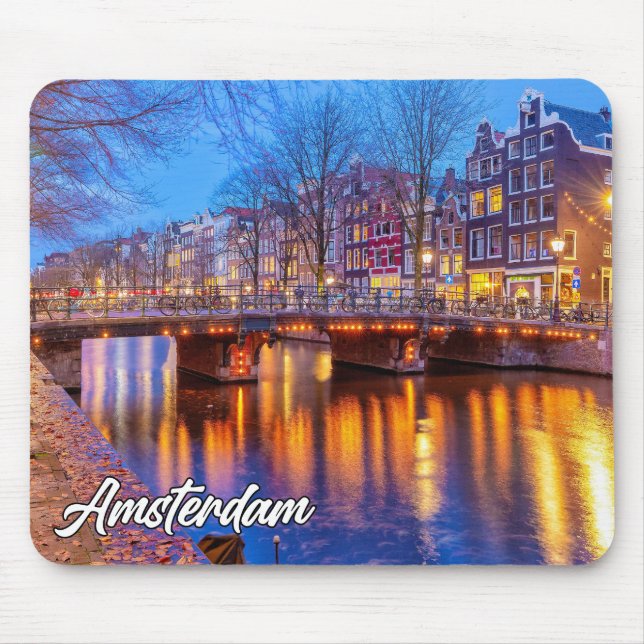  Beautiful Amsterdam, Netherlands Mouse Pad (Front)