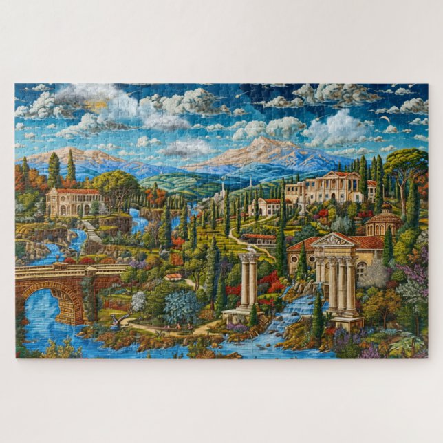 Beautiful Ancient Roman Village Jigsaw Puzzle (Horizontal)