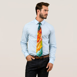 Beautiful and Abstract Pastel Art Neck Tie