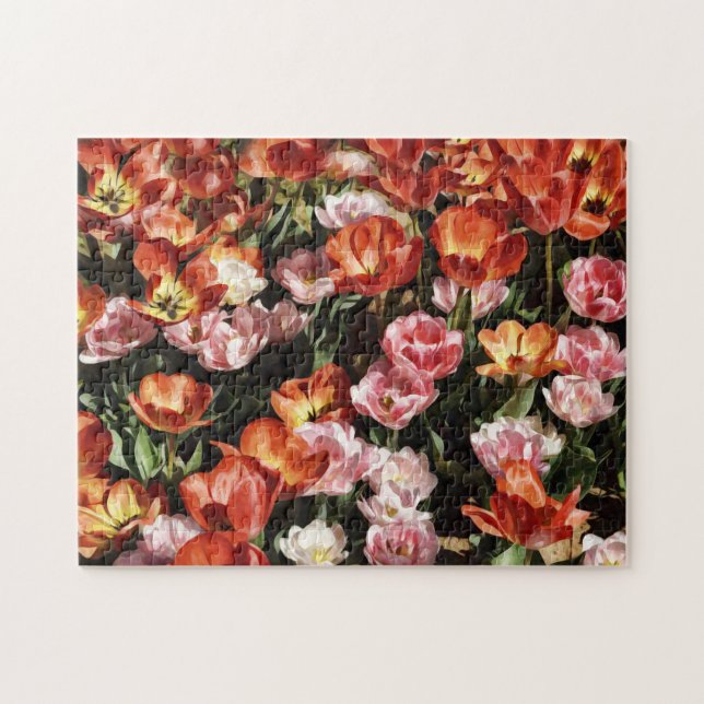 Beautiful and Artsy Tulip Flowers Puzzle (Horizontal)
