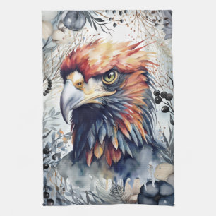Beautiful and Colorful Bald Eagle Kitchen Towel