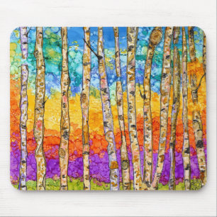 Beautiful and Colourful Aspen Trees Mousepad