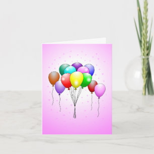 Beautiful and colourful balloons card