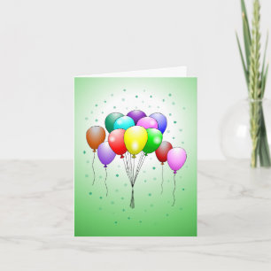 Beautiful and colourful balloons card