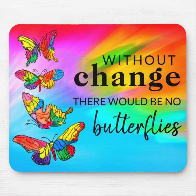 Beautiful and Colourful Butterflies Mouse Pad (Front)