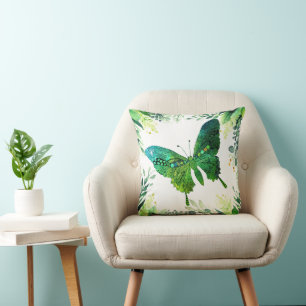 Beautiful and Colourful Butterfly Throw Pillow