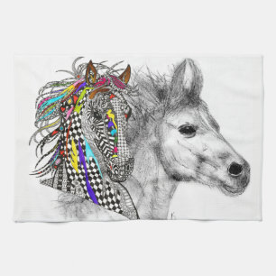Beautiful and Colourful Horse Kitchen Towel