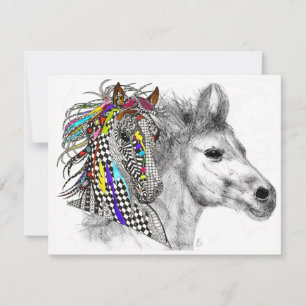 Beautiful and Colourful Horses Greeting Card