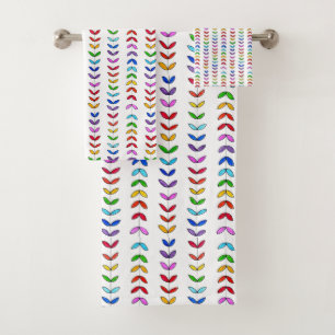 Beautiful and Colourful Leaves Bathroom Towel Set