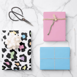 Beautiful and Colourful Leopard Print Wrapping Paper Sheet