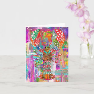 Beautiful and Colourful Lobster Greeting Card