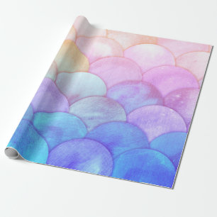 Beautiful and Colourful Mermaid Scales Wrapping Paper