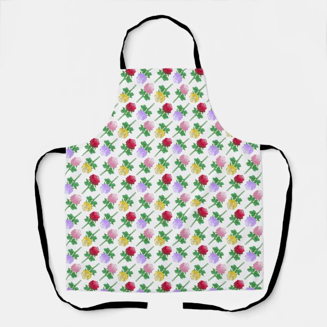 Beautiful and Colourful Roses Apron (Front)