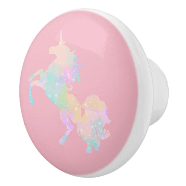 Beautiful and colourful unicorn ceramic knob (Right)