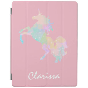 Beautiful and colourful unicorn iPad cover