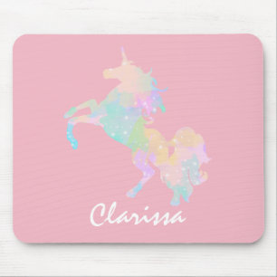 Beautiful and colourful unicorn mouse pad