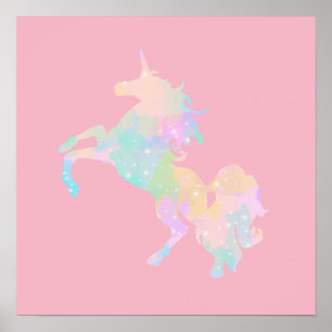 Beautiful and colourful unicorn poster