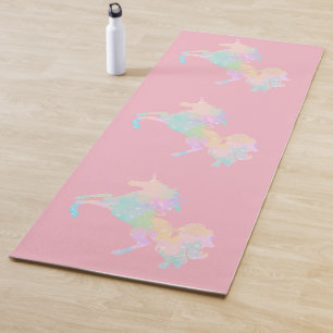 Beautiful and colourful unicorn yoga mat