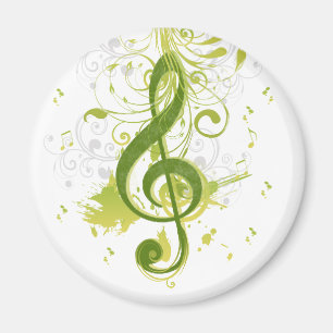 Beautiful and cool music notes with splatter magnet