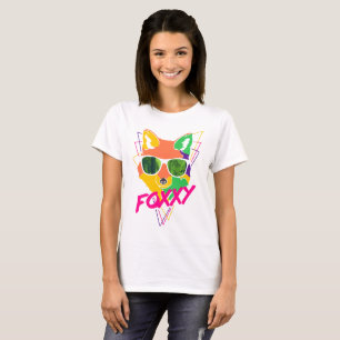 Beautiful and Cute Foxxy Fox with Glasses T-Shirt