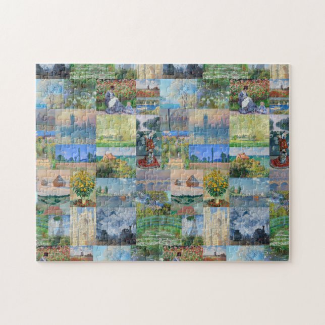 Beautiful and Elegant Claude Monet Paintings Jigsaw Puzzle (Horizontal)