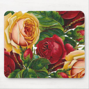 Beautiful and Elegant Vintage Roses Mouse Pad