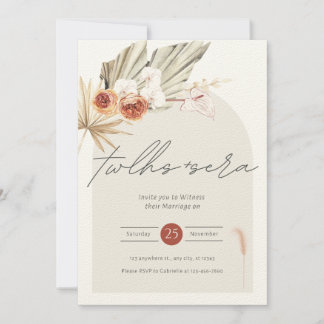Beautiful and elegant wedding invitation