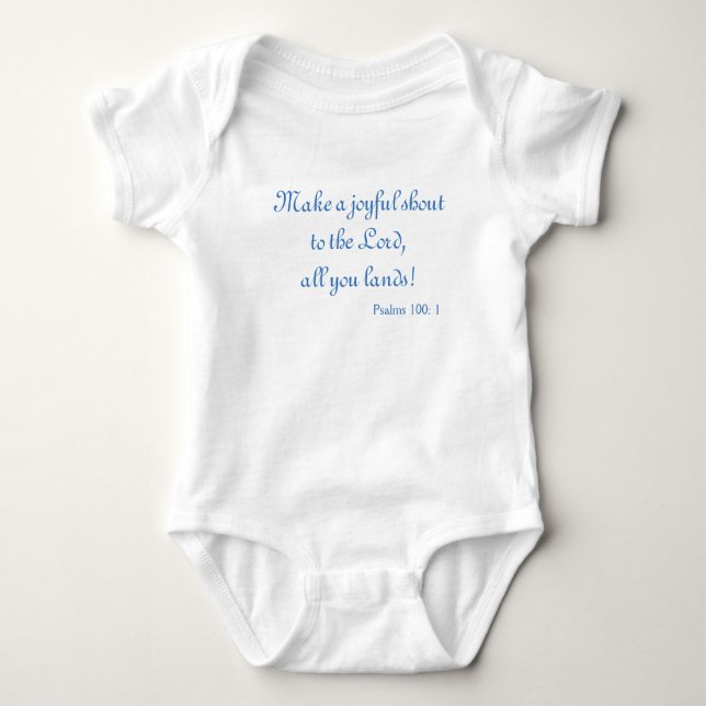 Beautiful and Joyful shout Baby Bodysuit (Front)