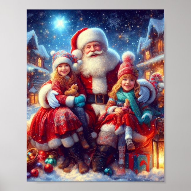 Beautiful and Lovely Santa Claus Christmas Poster (Front)