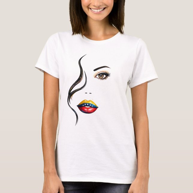Beautiful and Powerful Venezuelan Woman - VE T-Shirt (Front)