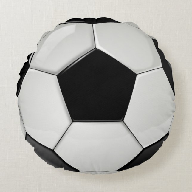 Beautiful and Realistic looking Soccer Ball Round Cushion (Front)