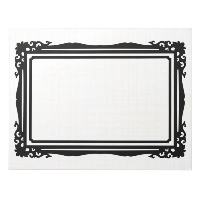 Beautiful and simple frame design  notepad (Front)
