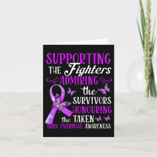 Beautiful And Supportive Drug Overdose Awareness 2 Card